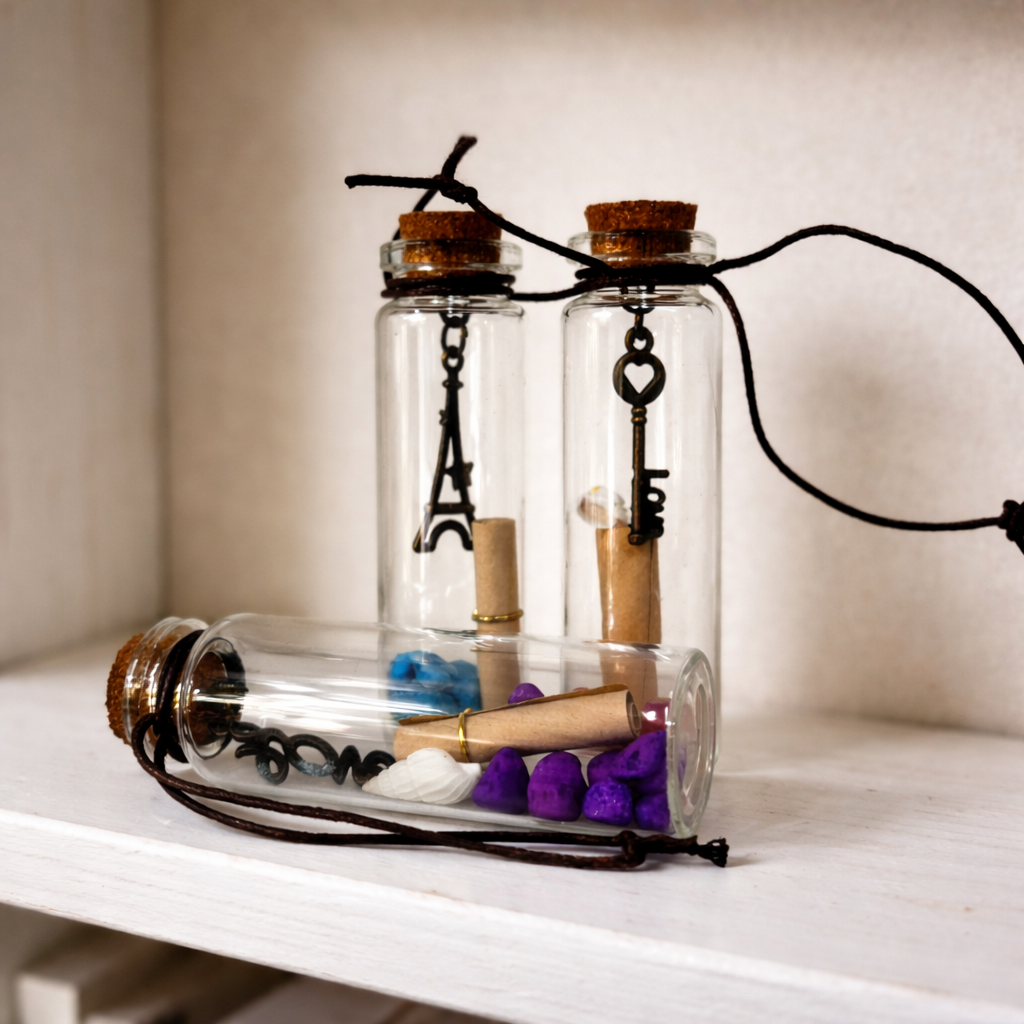 Pawpetals message glass bottle gift