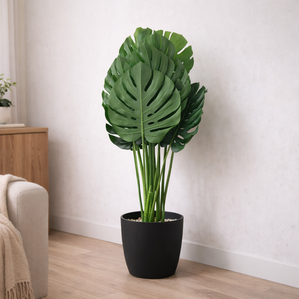 pawpetals artificial big monstera plant