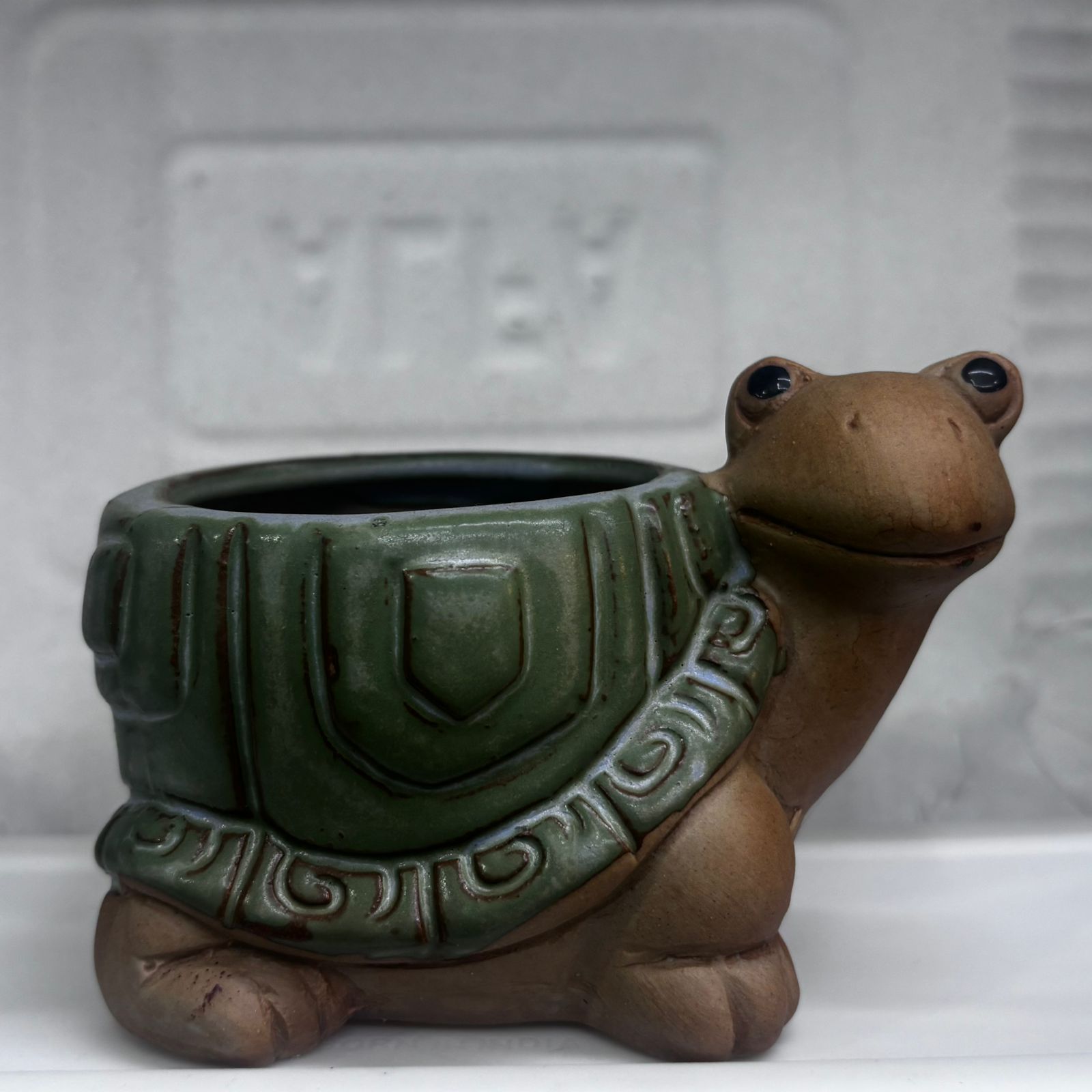 Turtle Shaped Mini Ceramic Pot