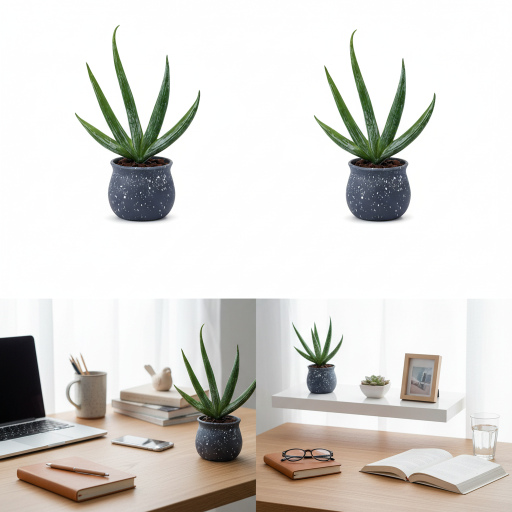 Pawpetals mini cactus tabletop plant with pot