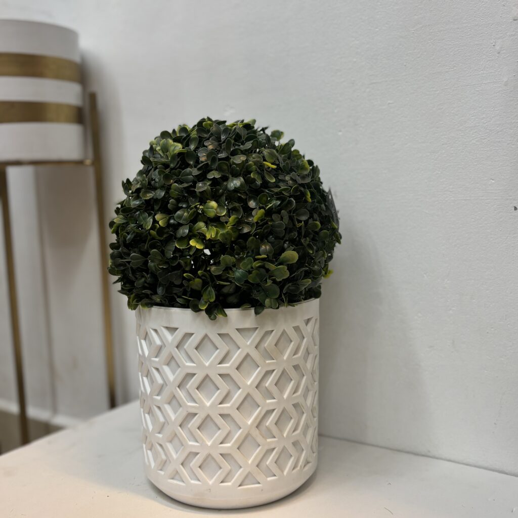 pawpetals artificial topiary green ball 